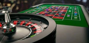 A roulette wheel and betting table highlighting Casino Limo Service